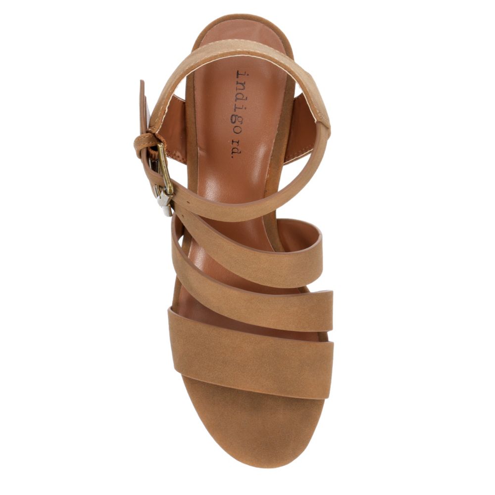 INDIGO RD. Womens Kasen Wedge Sandal - COGNAC