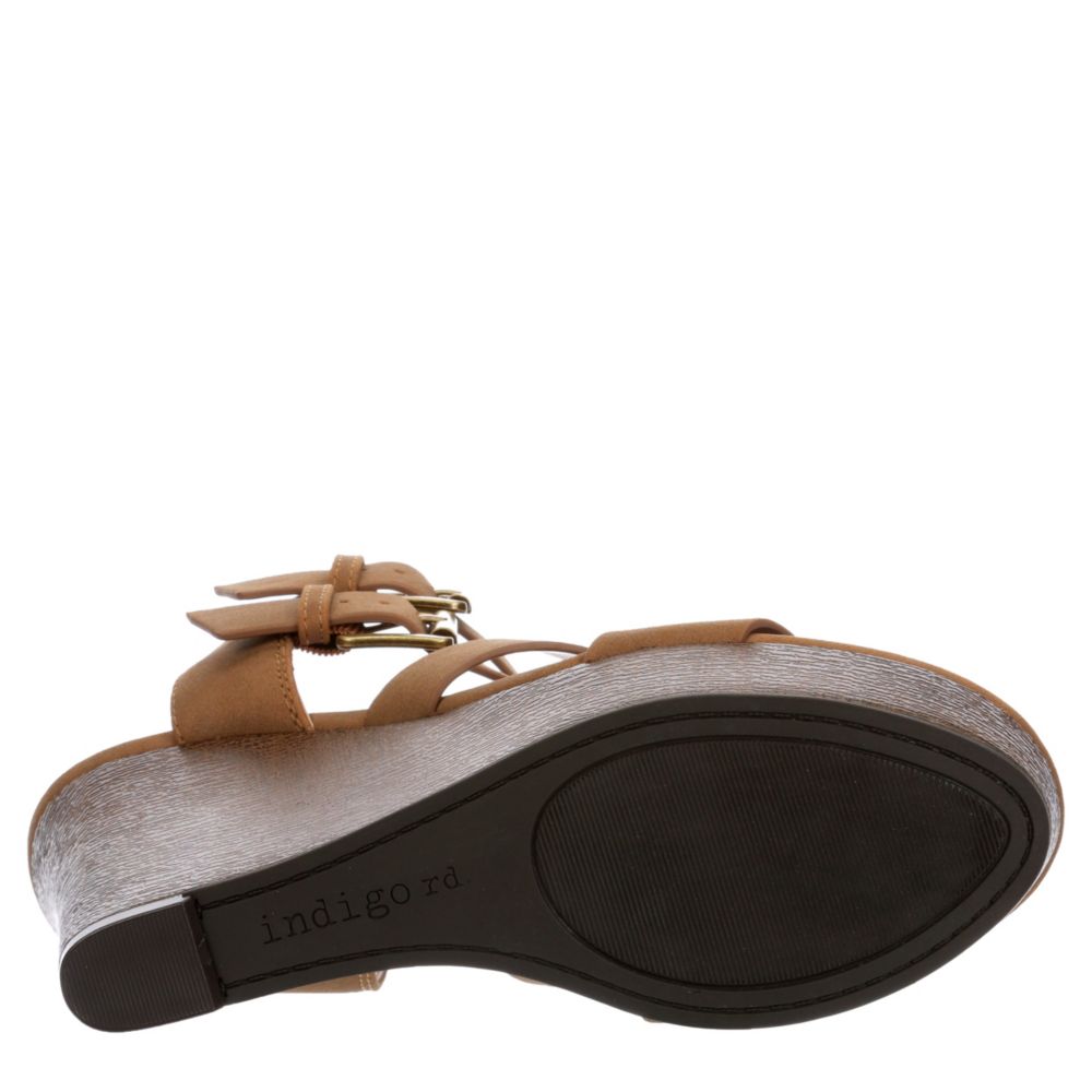 INDIGO RD. Womens Kasen Wedge Sandal - COGNAC