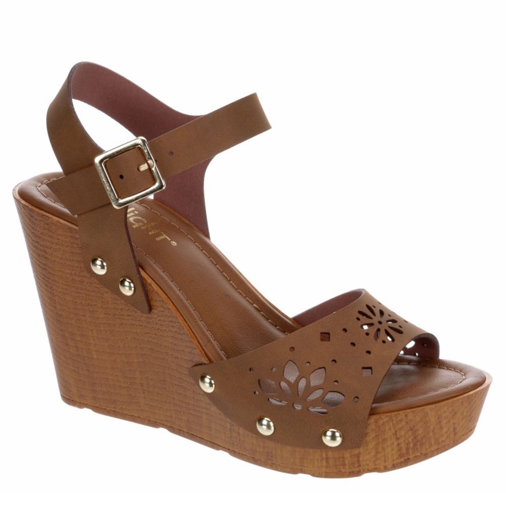 womens tan wedge sandals