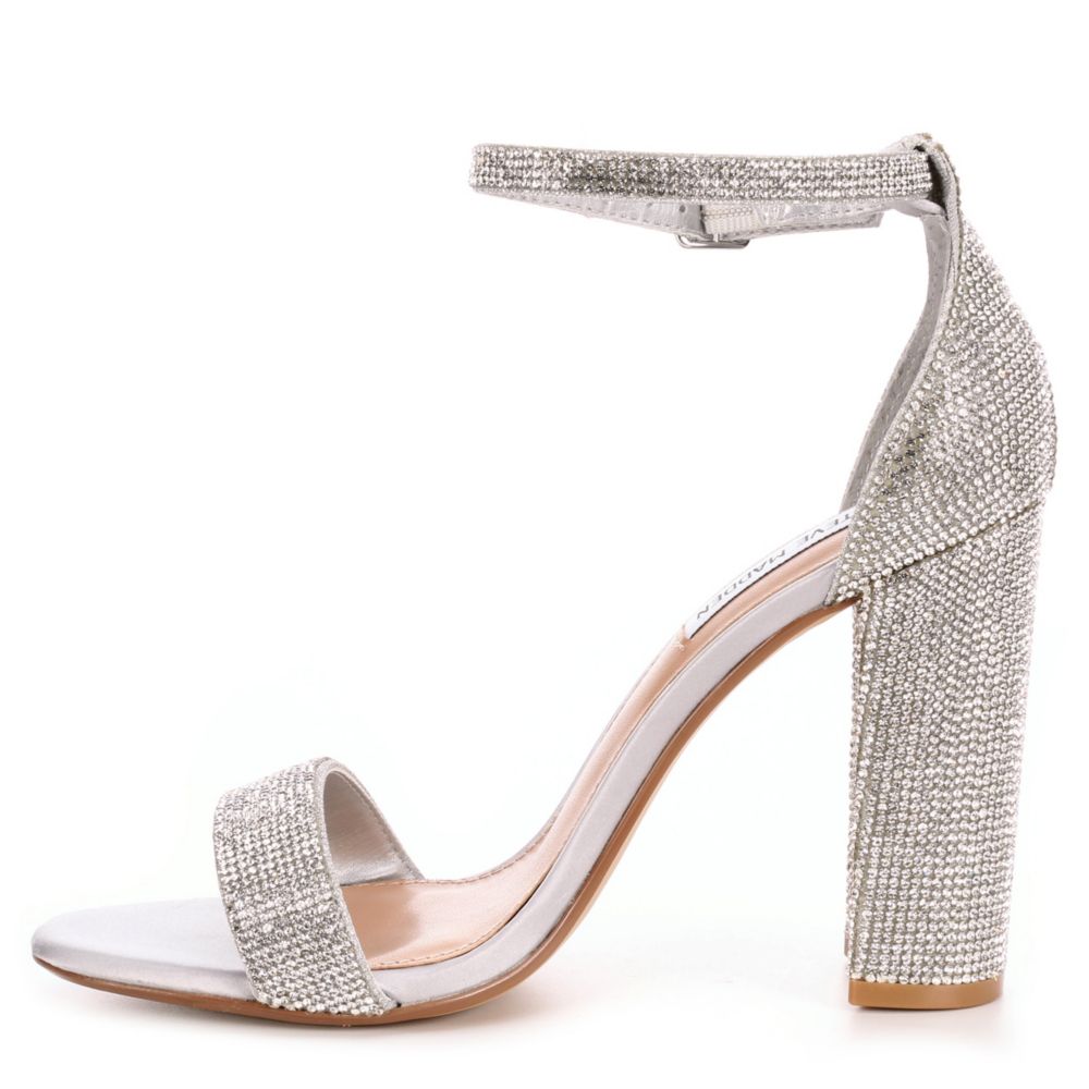 steve madden carrson silver heels