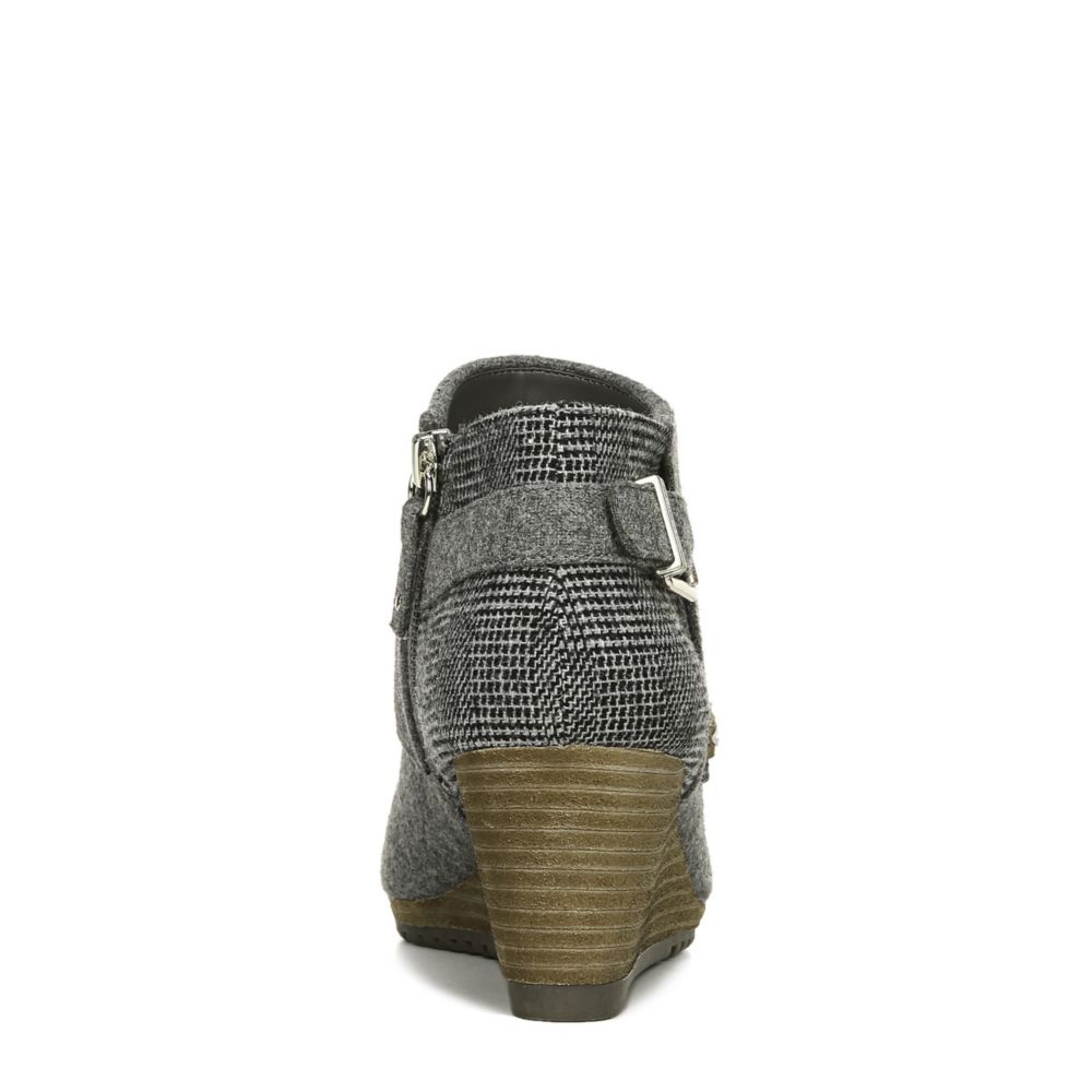 dr scholl's create wedge bootie grey