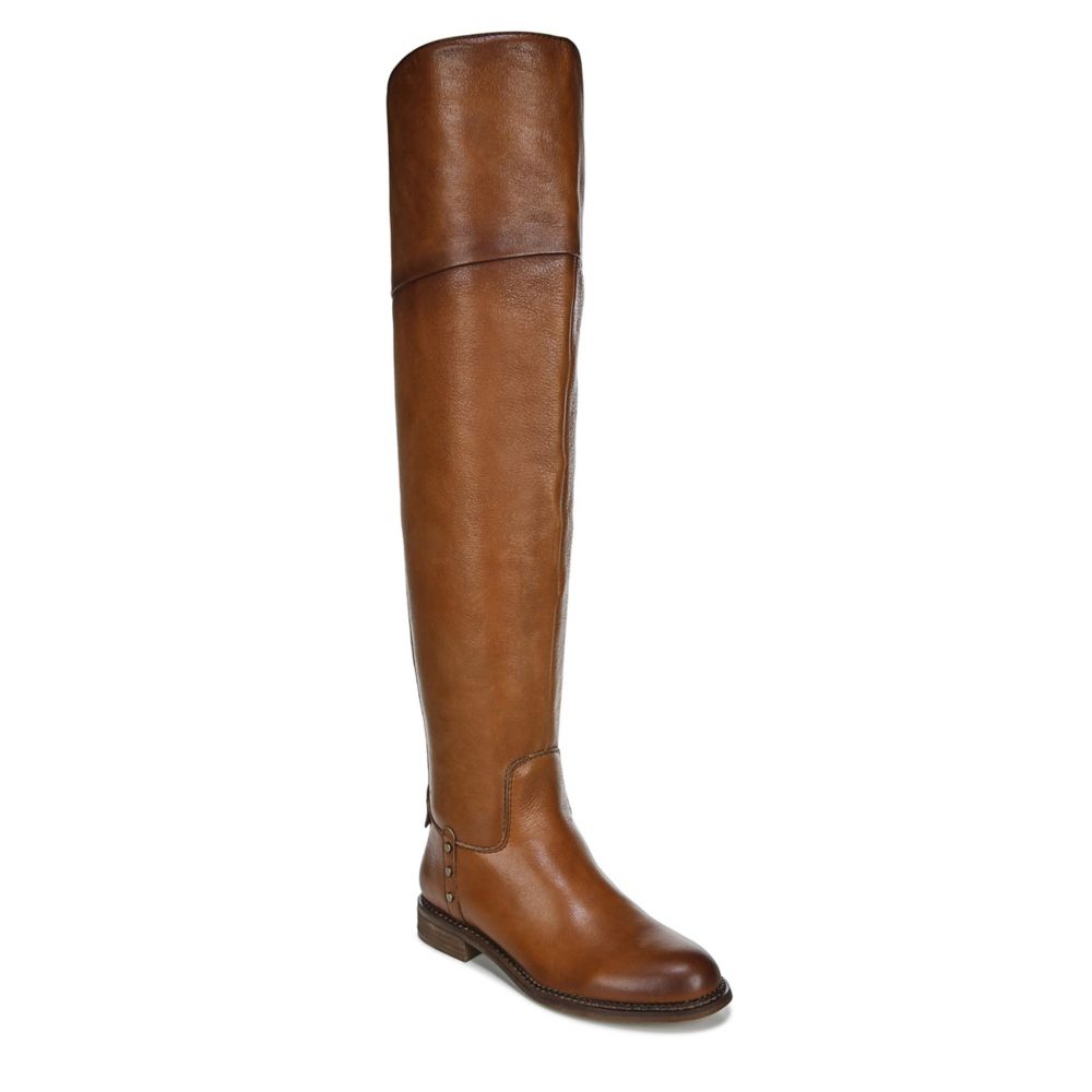 cognac knee boots