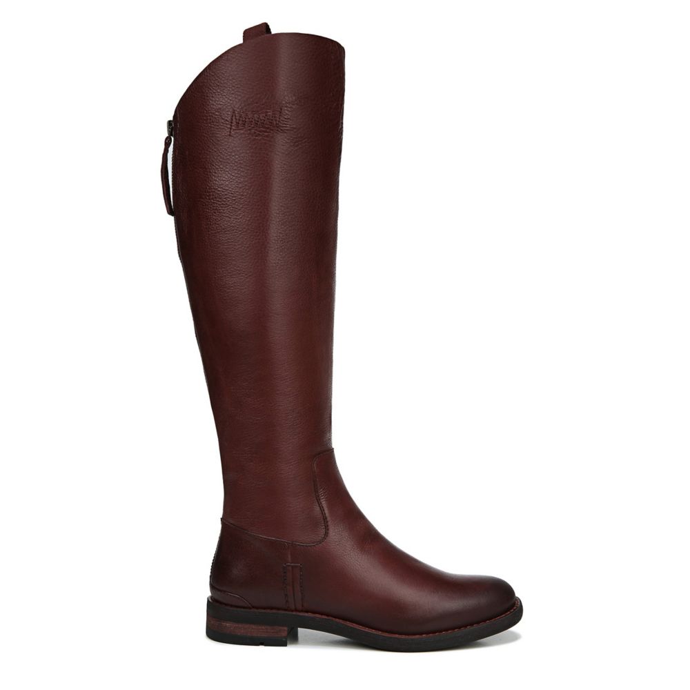 burgundy wide calf riding boots