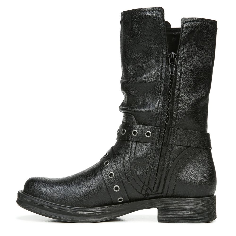 faith black biker boots