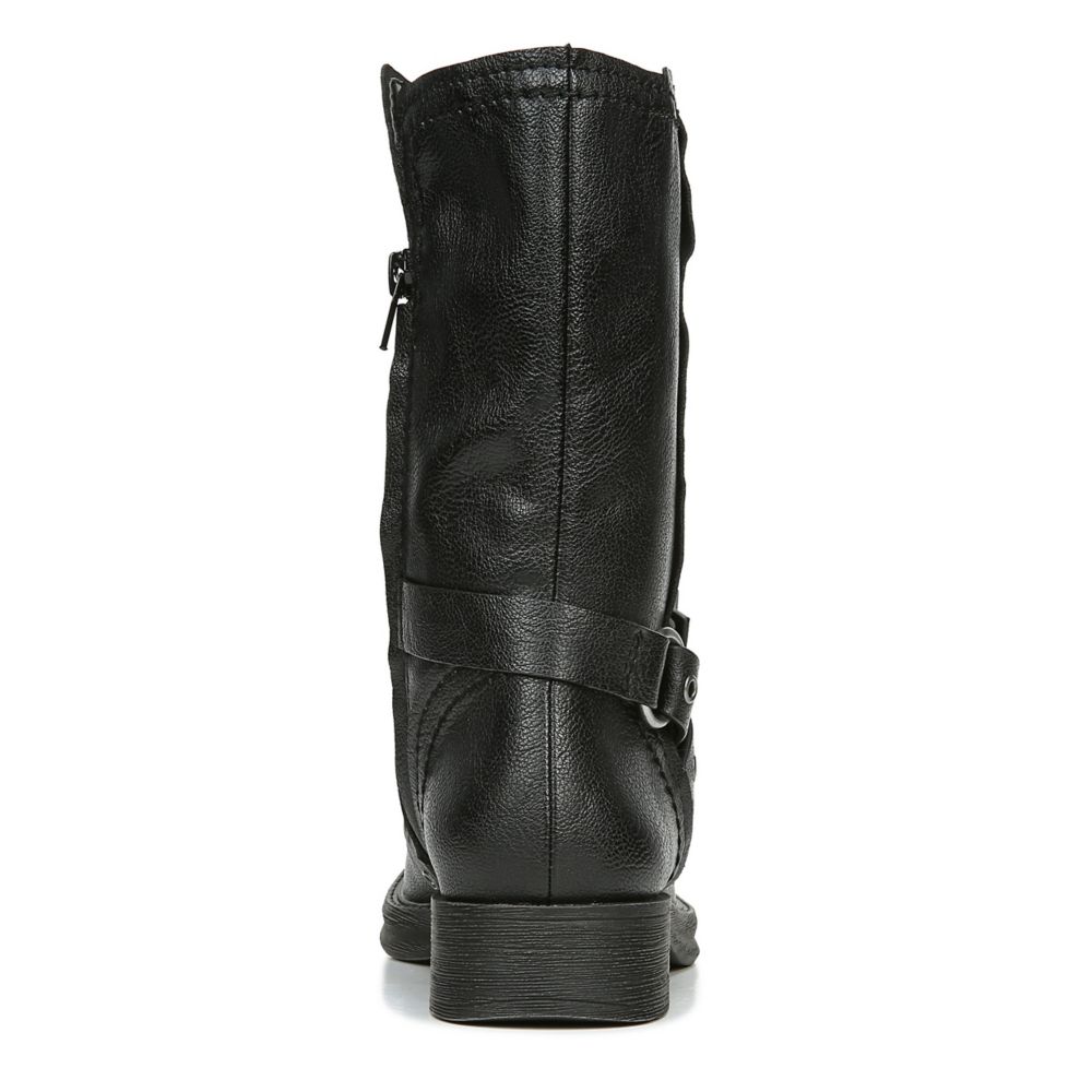 faith black biker boots