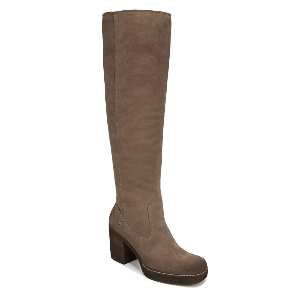 tan suede wide calf boots