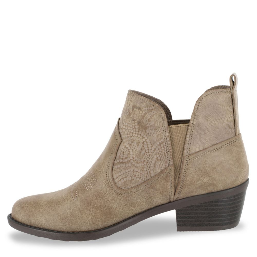 Taupe Easy Street Womens Legend Ankle Bootie Boots Off Broadway Shoes