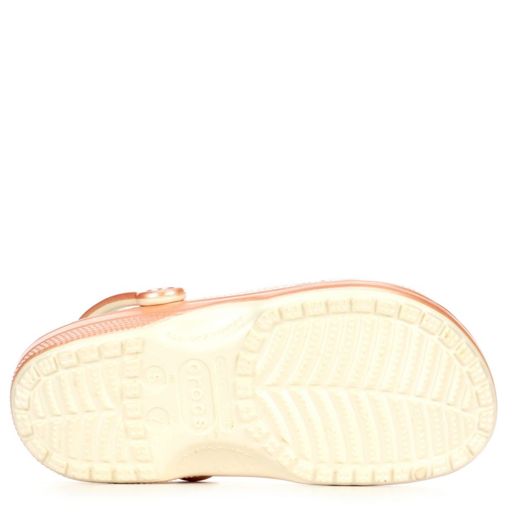 womens rose gold crocs