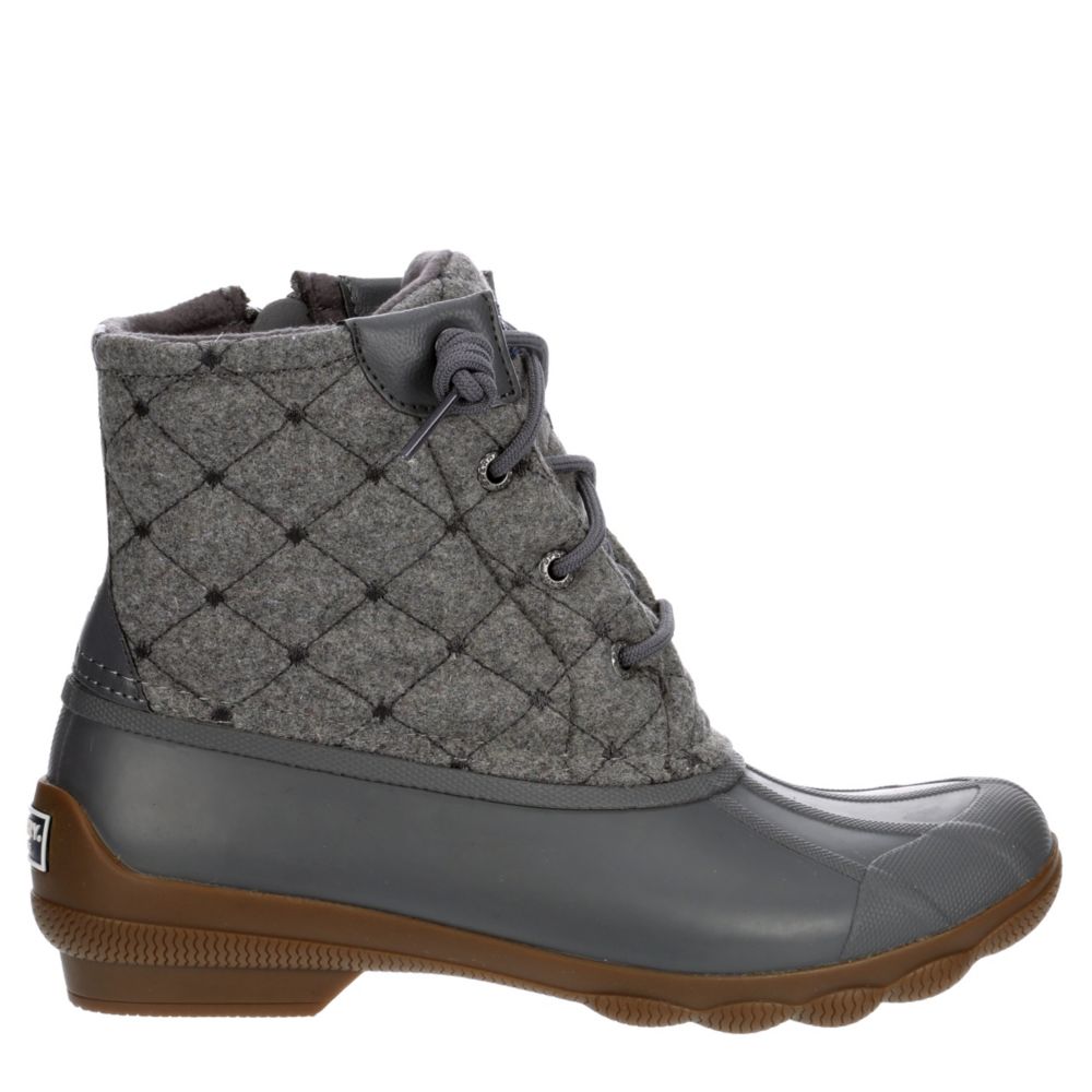 womens sperry duck boots grey