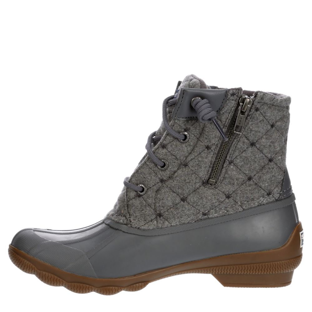 grey sperry boots