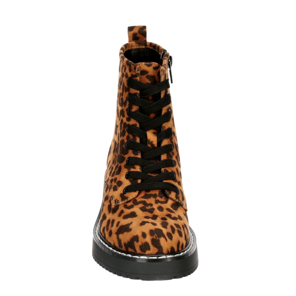 MADDEN GIRL Womens Kurrt Combat Boot - LEOPARD