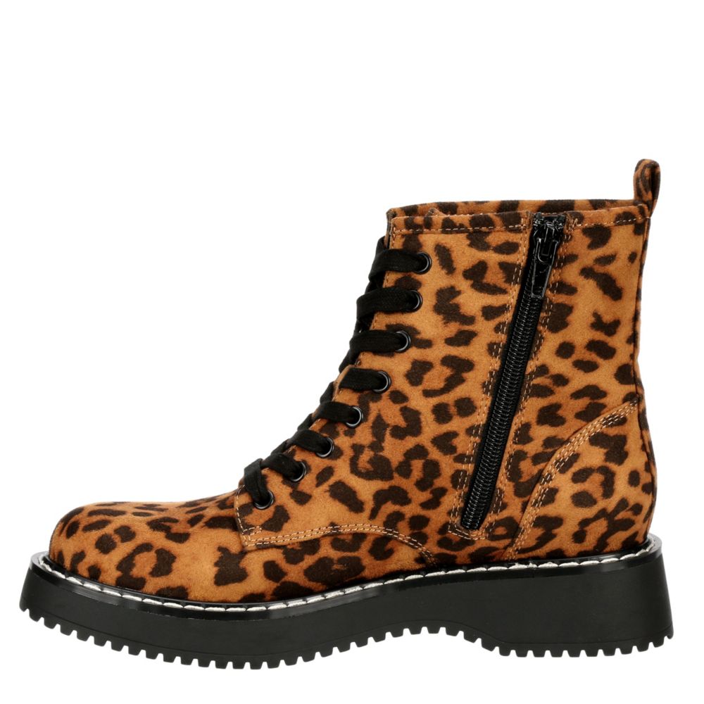 MADDEN GIRL Womens Kurrt Combat Boot - LEOPARD