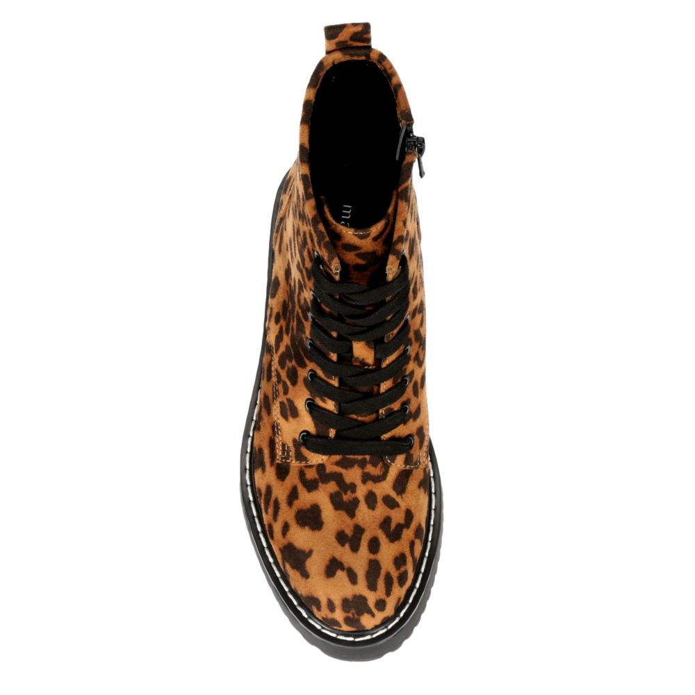 MADDEN GIRL Womens Kurrt Combat Boot - LEOPARD