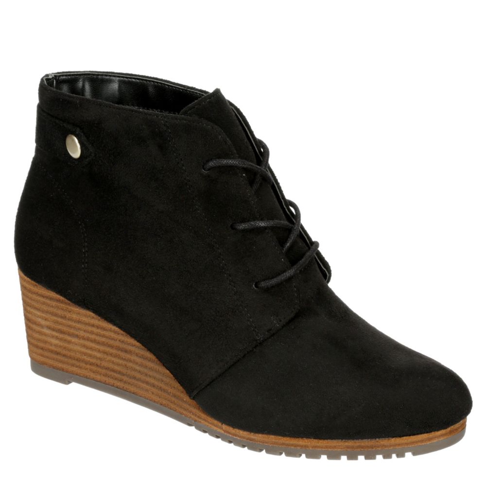 DR. SCHOLL'S Womens Conquer Wedge Bootie - BLACK