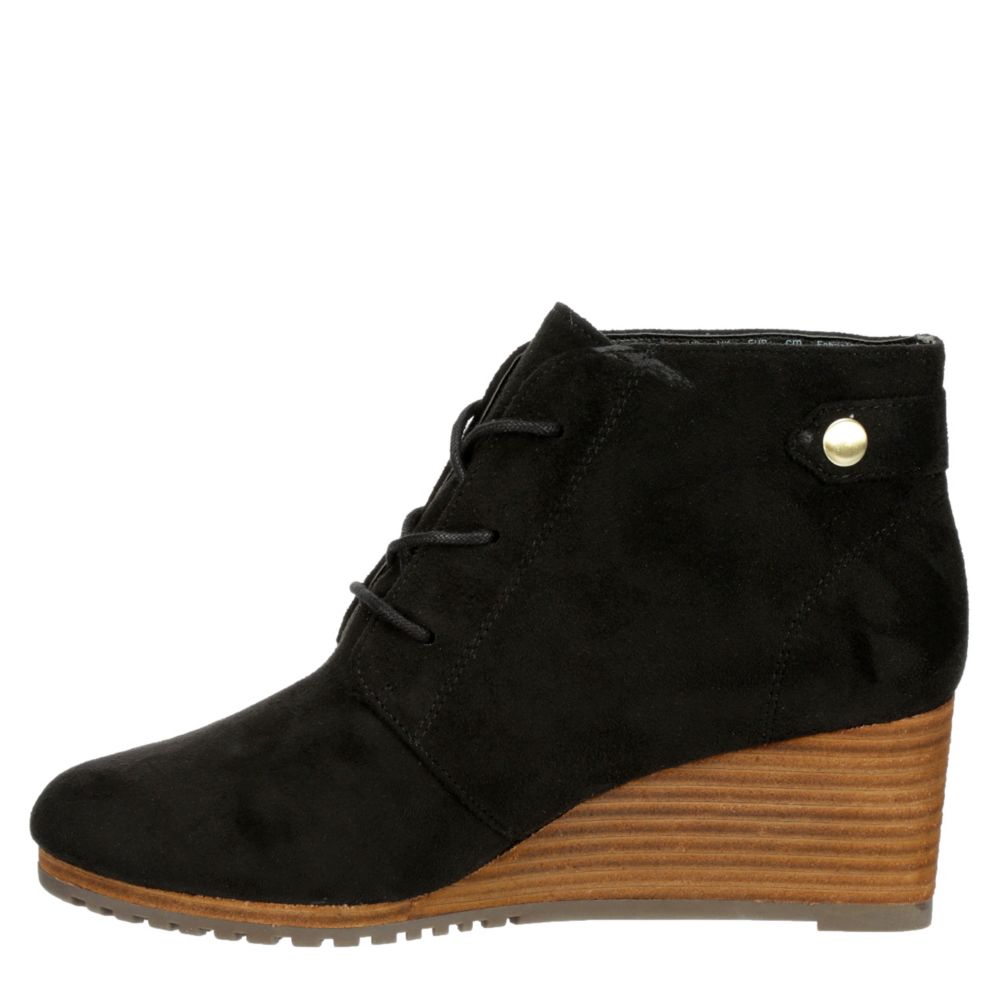 DR. SCHOLL'S Womens Conquer Wedge Bootie - BLACK