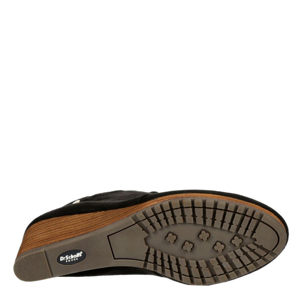 DR. SCHOLL'S Womens Conquer Wedge Bootie - BLACK