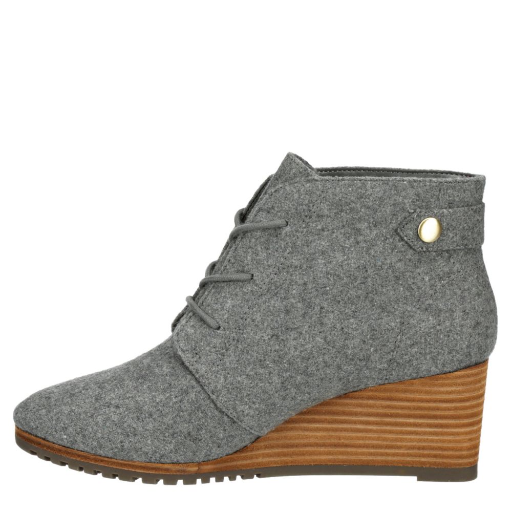 DR. SCHOLL'S Womens Conquer Wedge Bootie - GREY