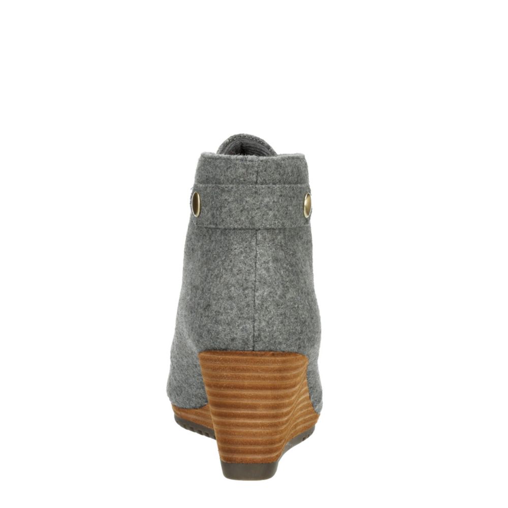 DR. SCHOLL'S Womens Conquer Wedge Bootie - GREY