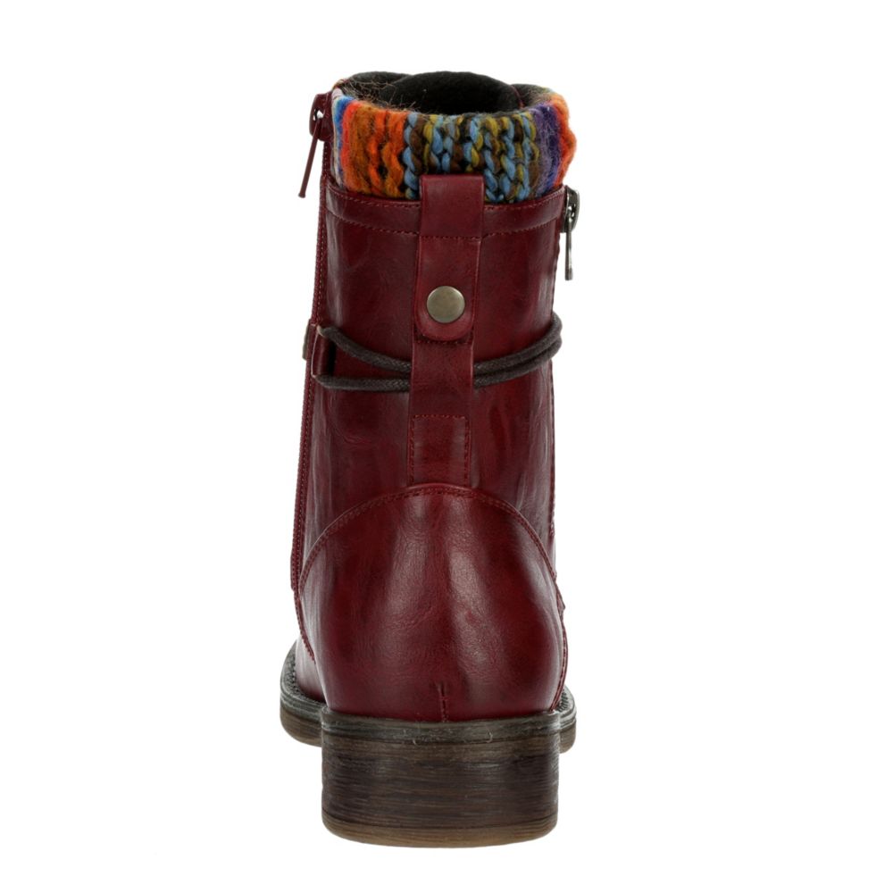 SEAN ALAN Womens Richmond Combat Boot - RED