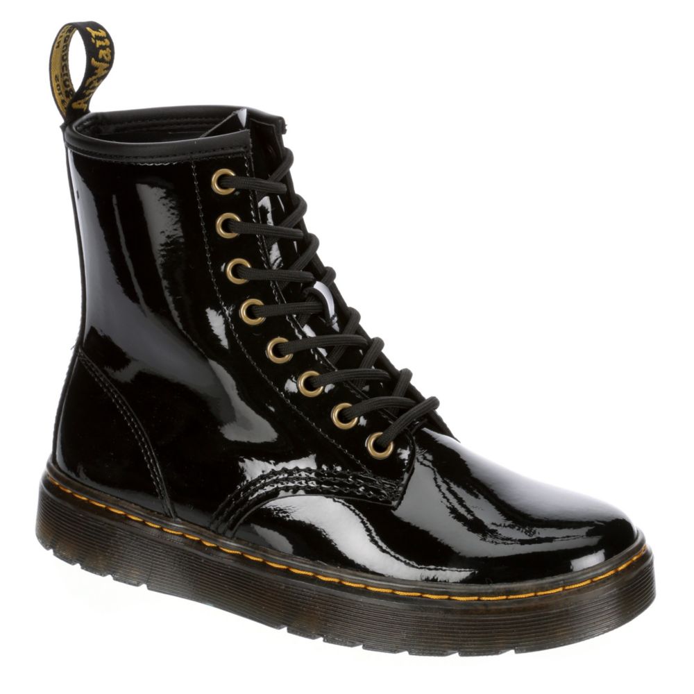 Black Dr.martens Womens Zavala Combat Boot | Boots | Off Broadway Shoes