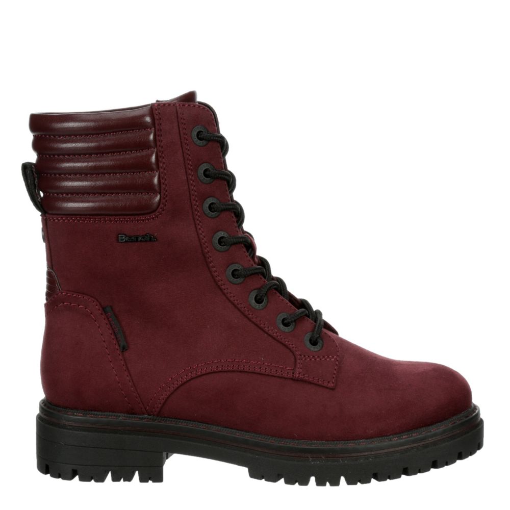 maroon boots womens