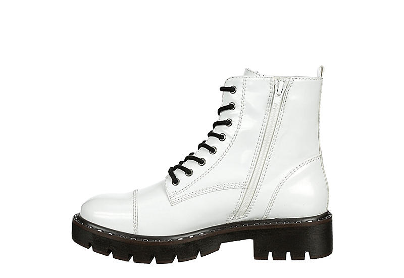 White Xappeal Womens Charli Combat Boot | Boots | Off Broadway Shoes