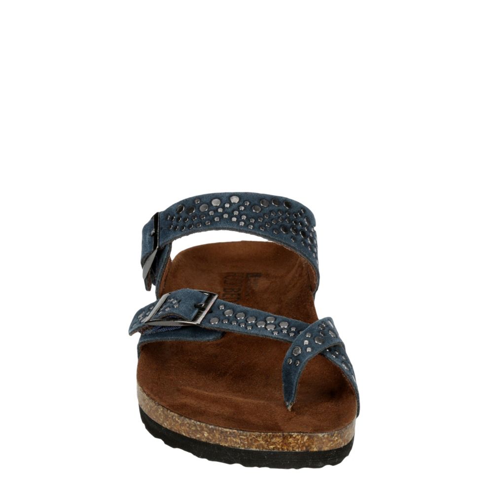 WHITE MOUNTAIN Womens Graham Footbed Sandal - NAVY