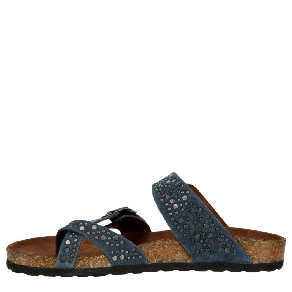 WHITE MOUNTAIN Womens Graham Footbed Sandal - NAVY