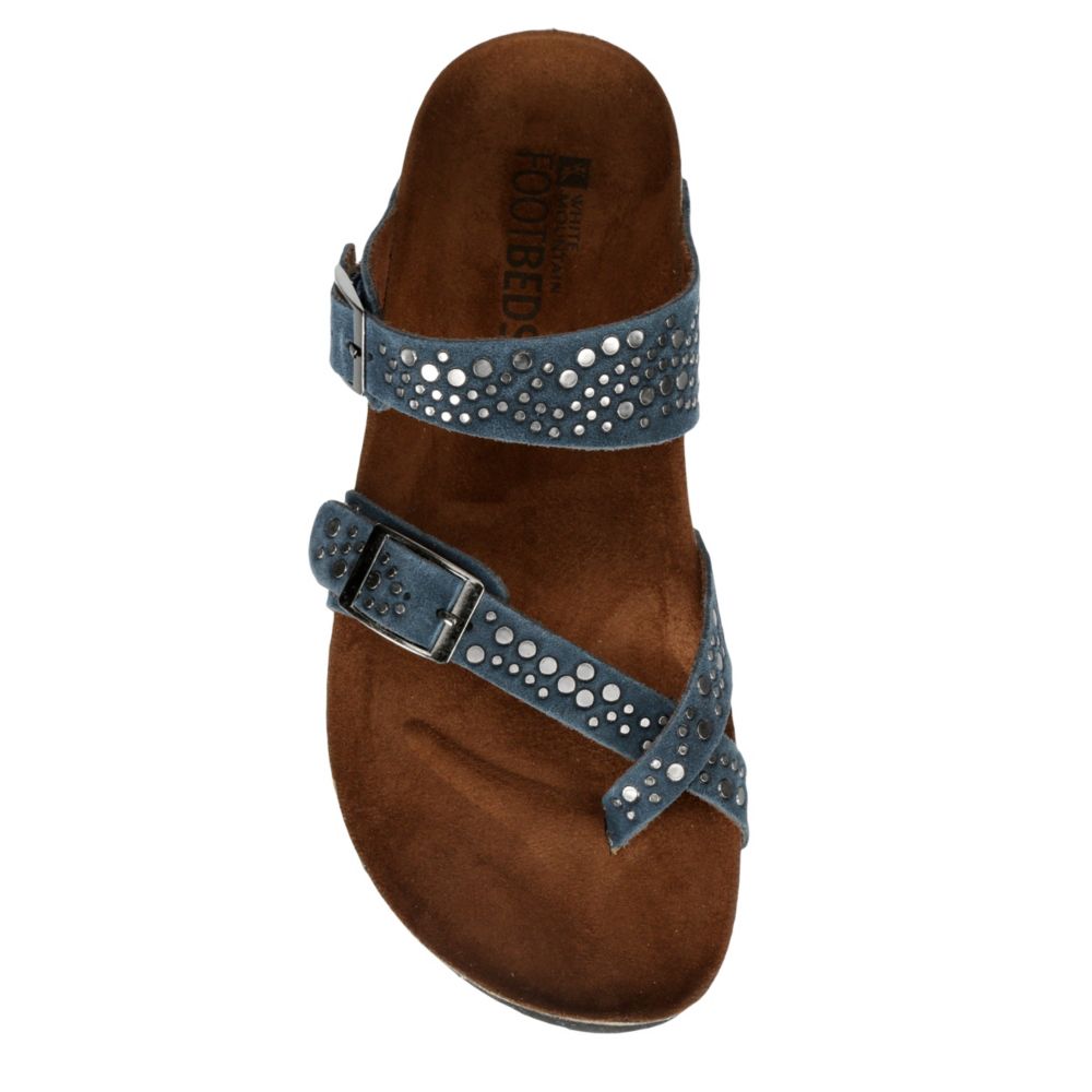 WHITE MOUNTAIN Womens Graham Footbed Sandal - NAVY
