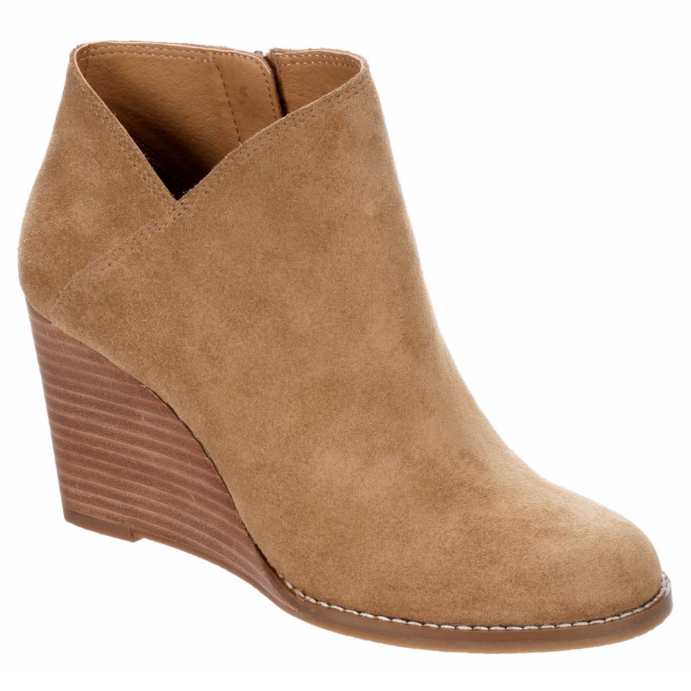 tan bootie heels