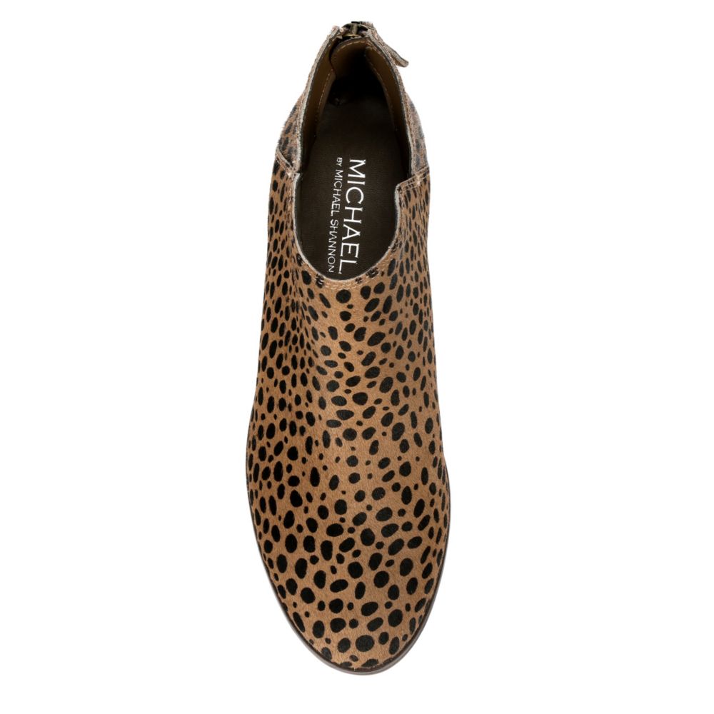 MICHAEL BY MICHAEL SHANNON Womens Nadya Ankle Bootie - LEOPARD