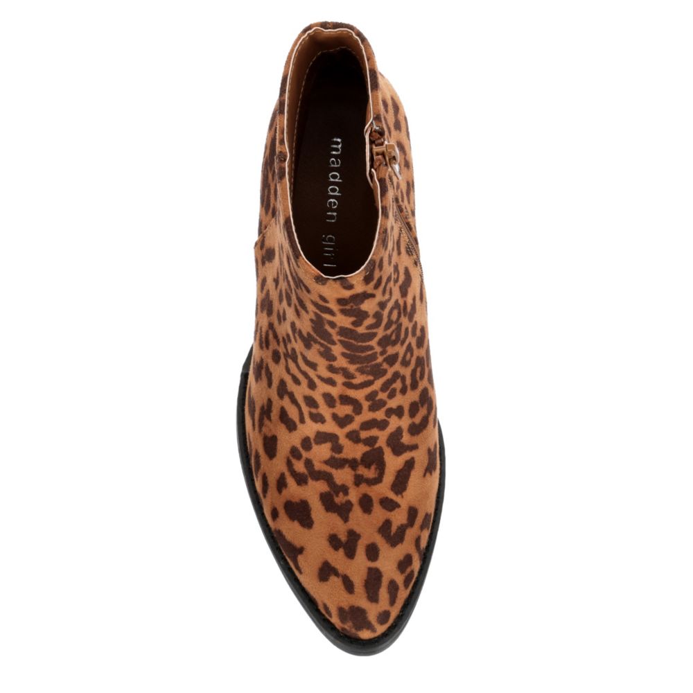 MADDEN GIRL Womens Klicck Ankle Boot - LEOPARD