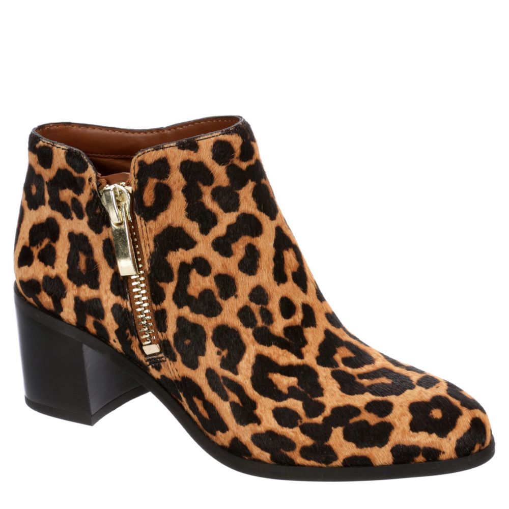 franco sarto leopard ankle boots