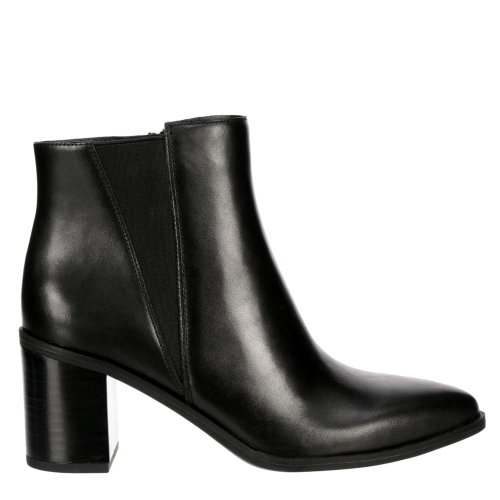 franco sarto black leather ankle boots