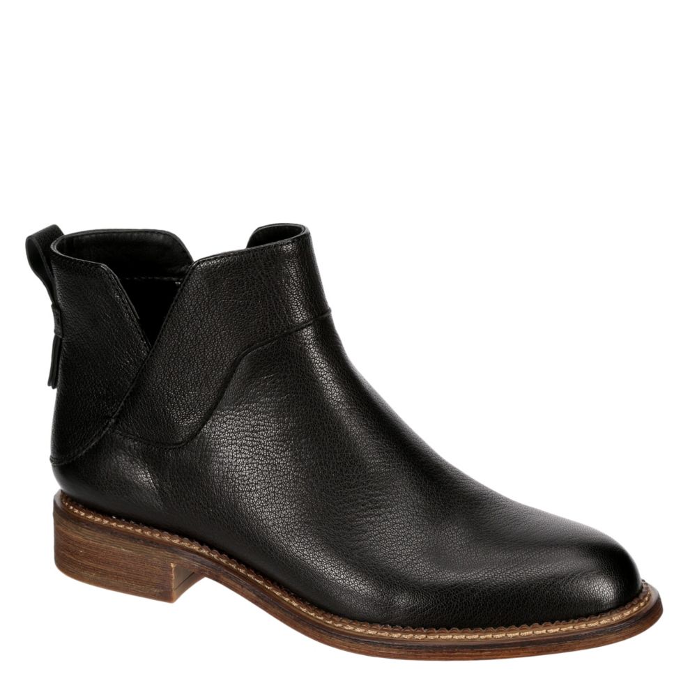 franco sarto black leather ankle boots