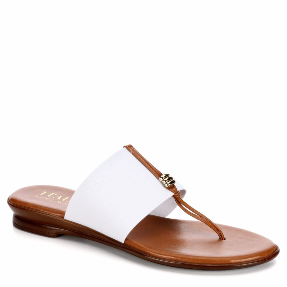 ITALIAN SHOEMAKERS Womens Afia Thong Sandal - WHITE