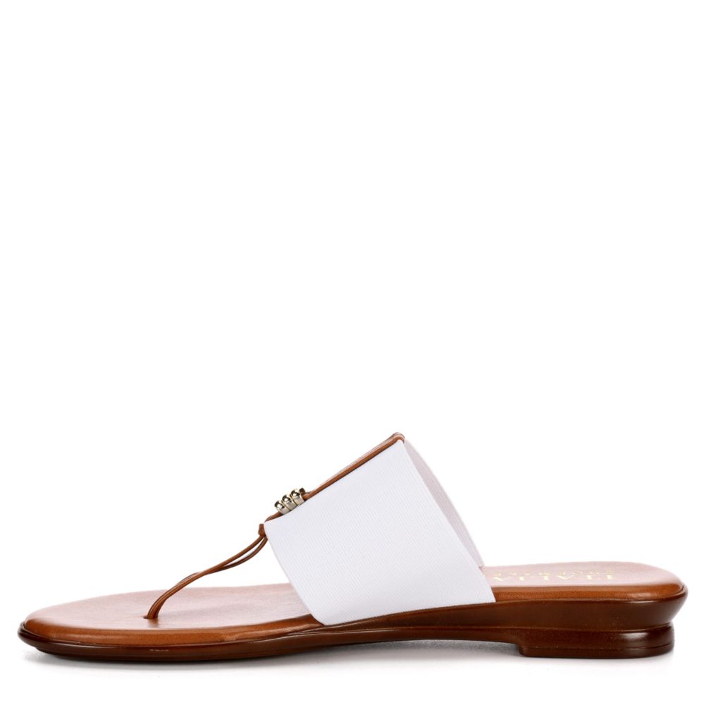 ITALIAN SHOEMAKERS Womens Afia Thong Sandal - WHITE