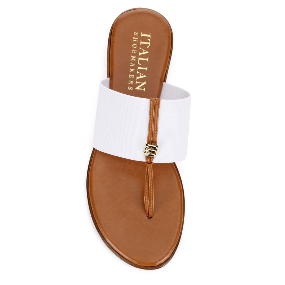 ITALIAN SHOEMAKERS Womens Afia Thong Sandal - WHITE