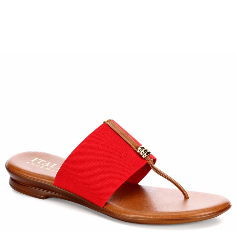 ITALIAN SHOEMAKERS Womens Afia Thong Sandal - RED
