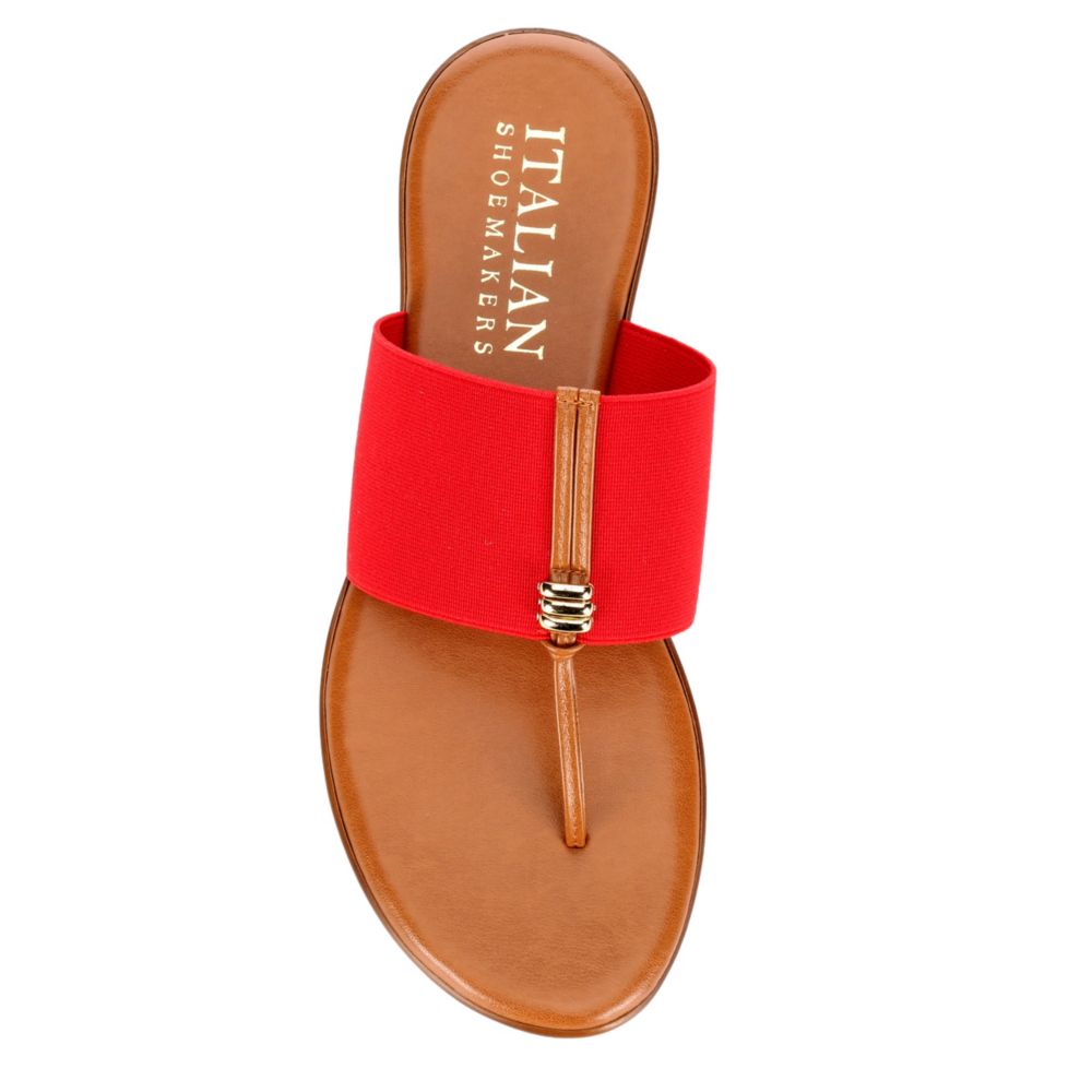 ITALIAN SHOEMAKERS Womens Afia Thong Sandal - RED
