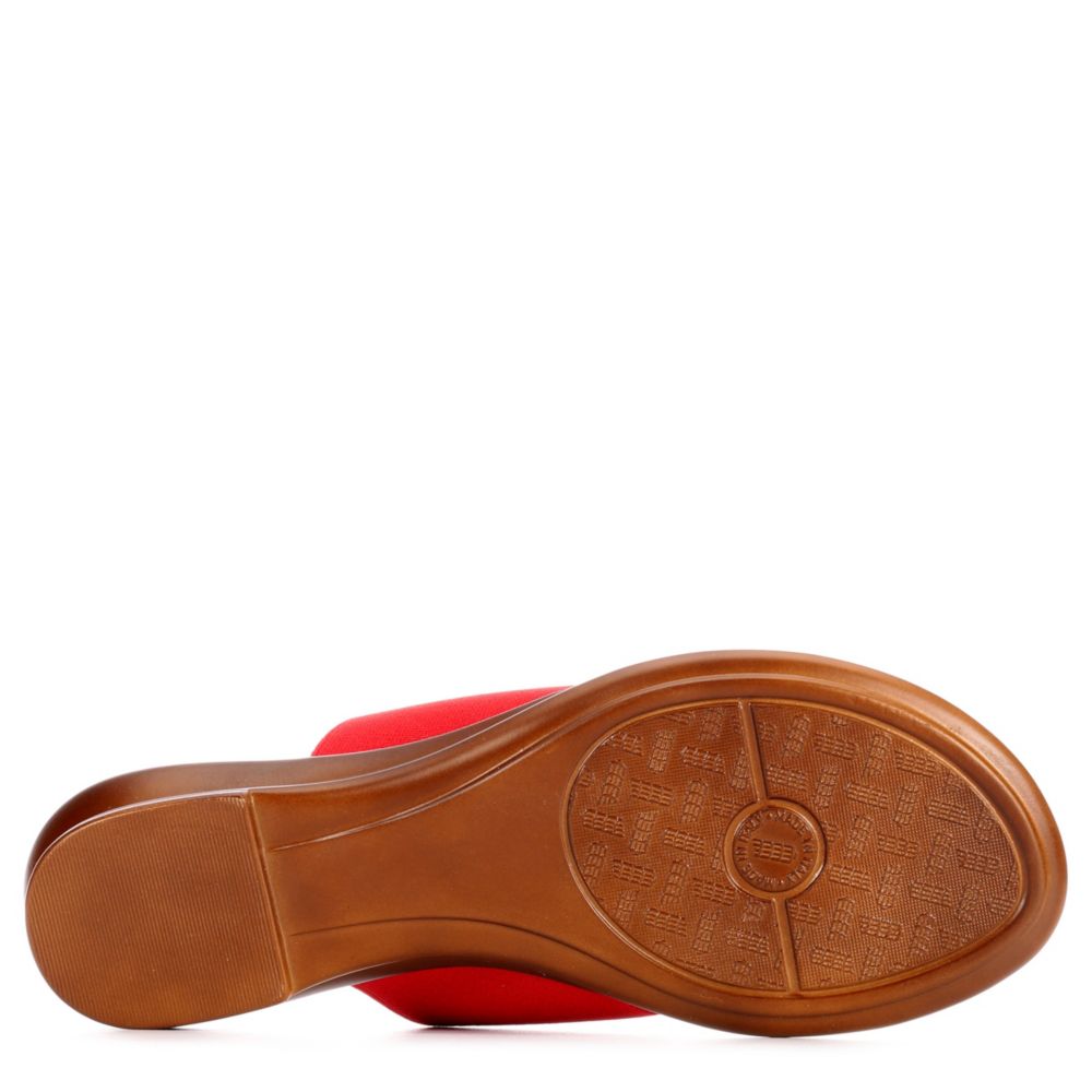 ITALIAN SHOEMAKERS Womens Afia Thong Sandal - RED