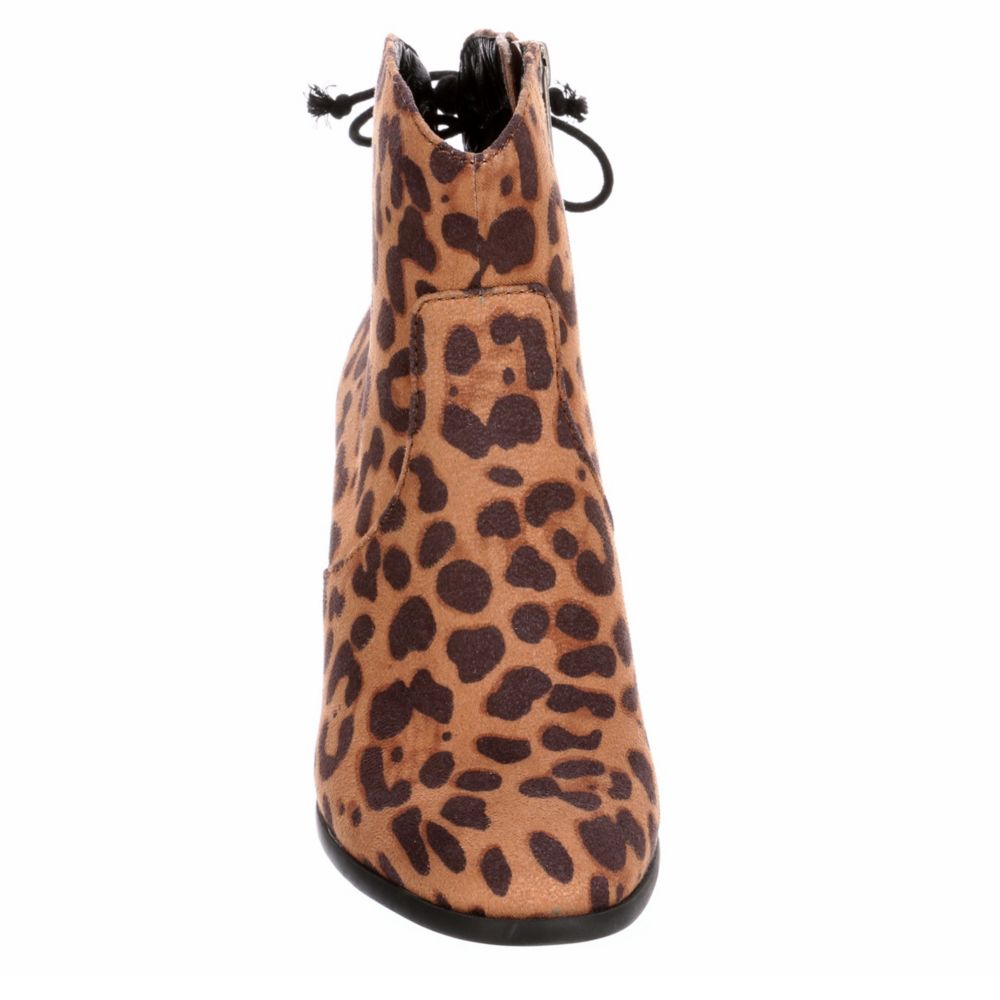 L4L Womens Jojo Wedge Bootie - LEOPARD