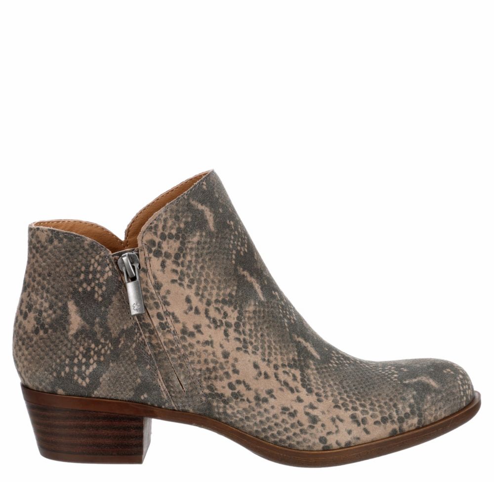 lucky snakeskin booties