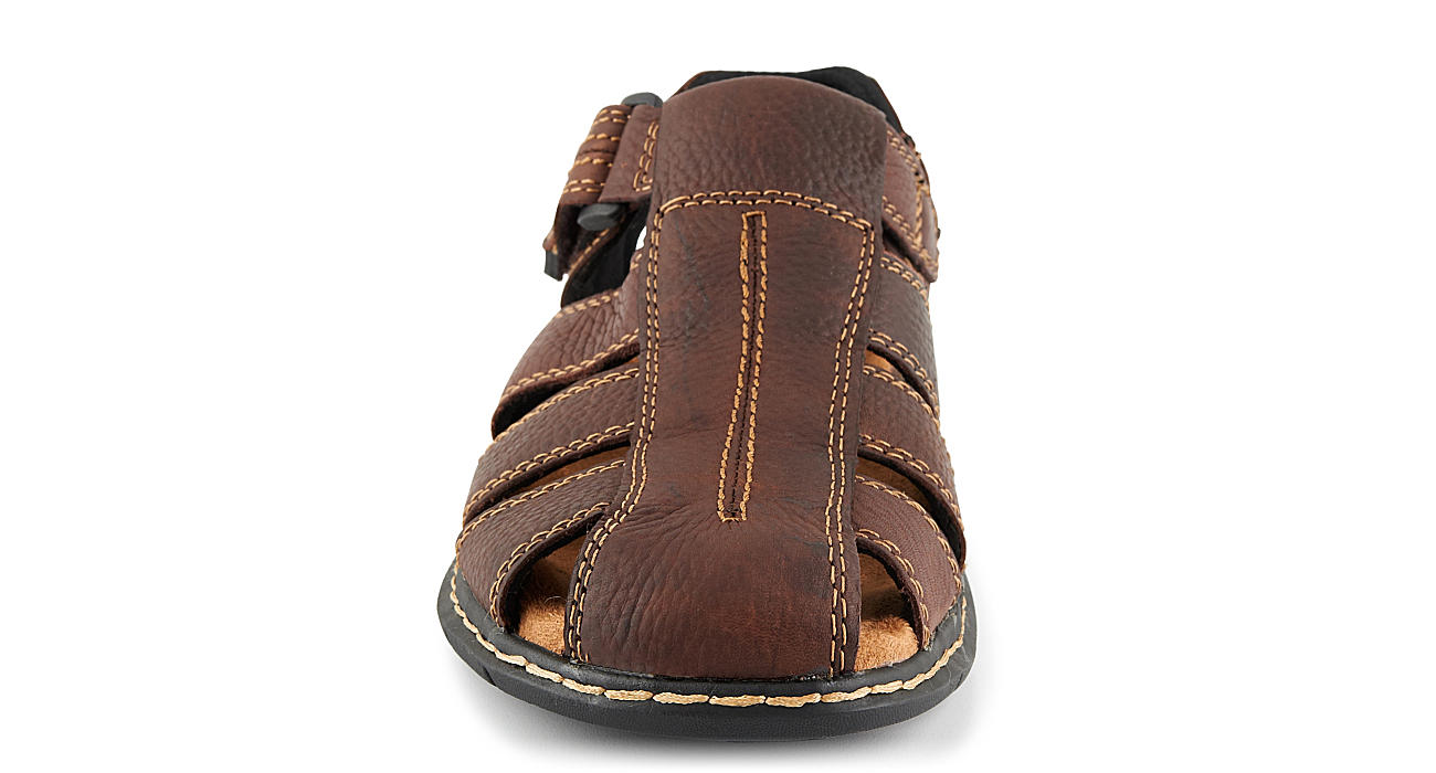 Brown Dr. Scholl's Mens Gaston Fisherman Sandal | Comfort | Off Broadway Shoes