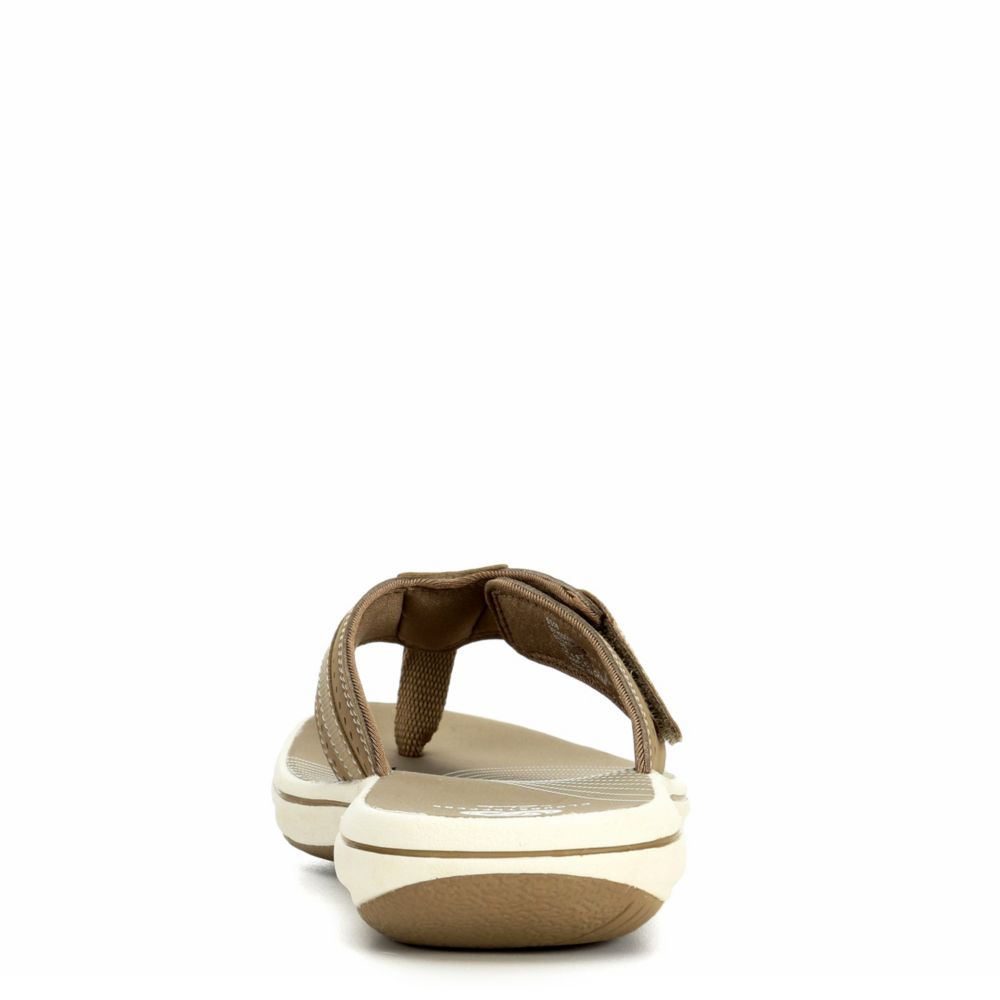 CLARKS Womens Brinkley Reef Flipflop Thong Sandal - TAUPE