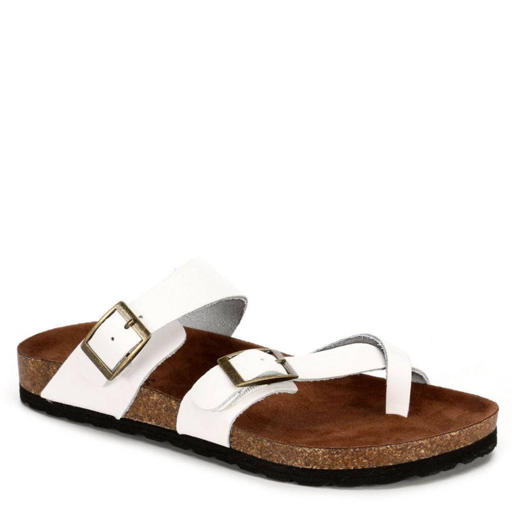WHITE MOUNTAIN Womens Gracie Footbed Sandal - WHITE