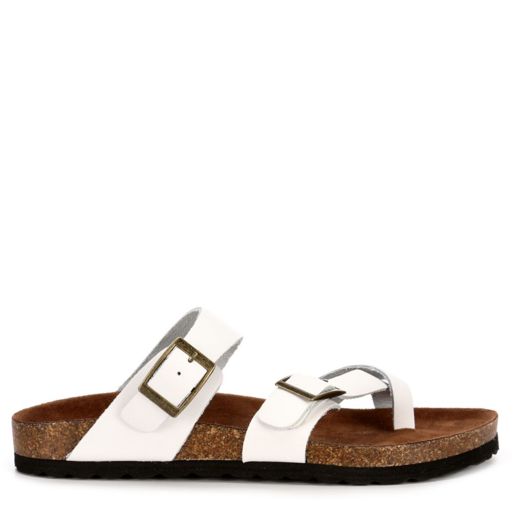 WHITE MOUNTAIN Womens Gracie Footbed Sandal - WHITE