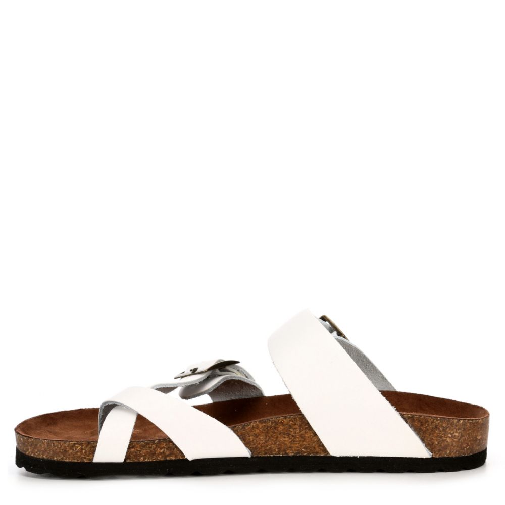 WHITE MOUNTAIN Womens Gracie Footbed Sandal - WHITE