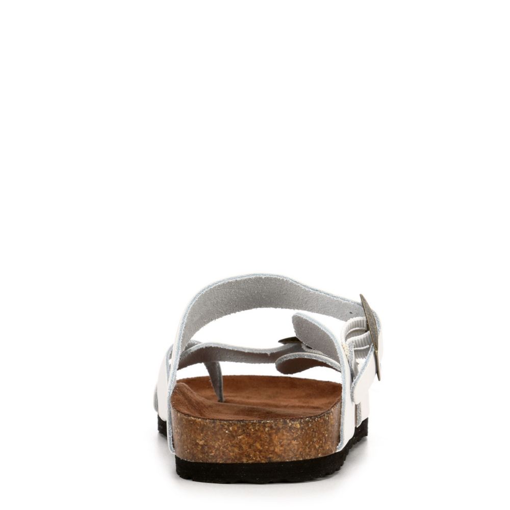 WHITE MOUNTAIN Womens Gracie Footbed Sandal - WHITE