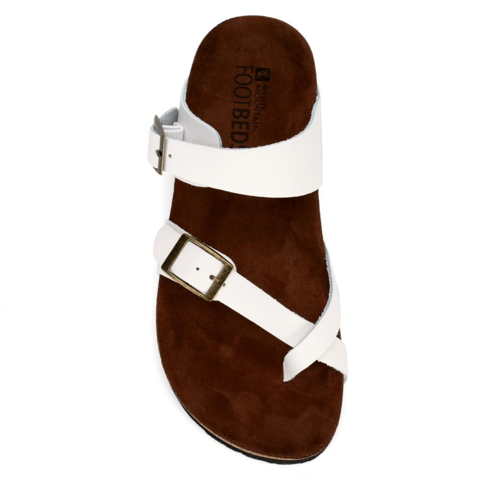 WHITE MOUNTAIN Womens Gracie Footbed Sandal - WHITE